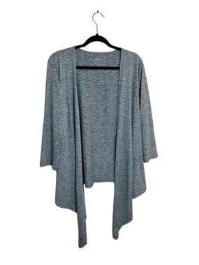 Zuda Women's Activewear Long Sleeve Cardigan Top Turquoise Size S